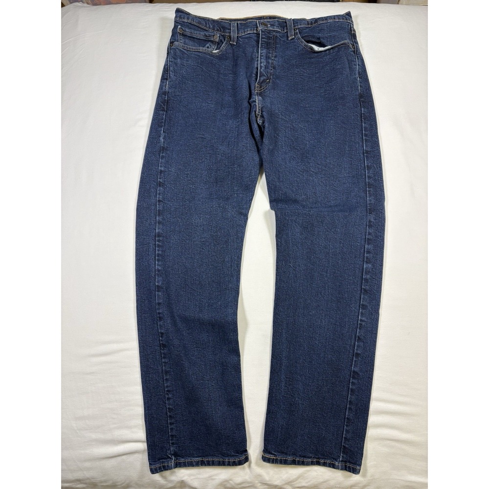 Levi's 505 Regular Fit Jeans Mens 34x30 Dark Wash Straight Leg Denim